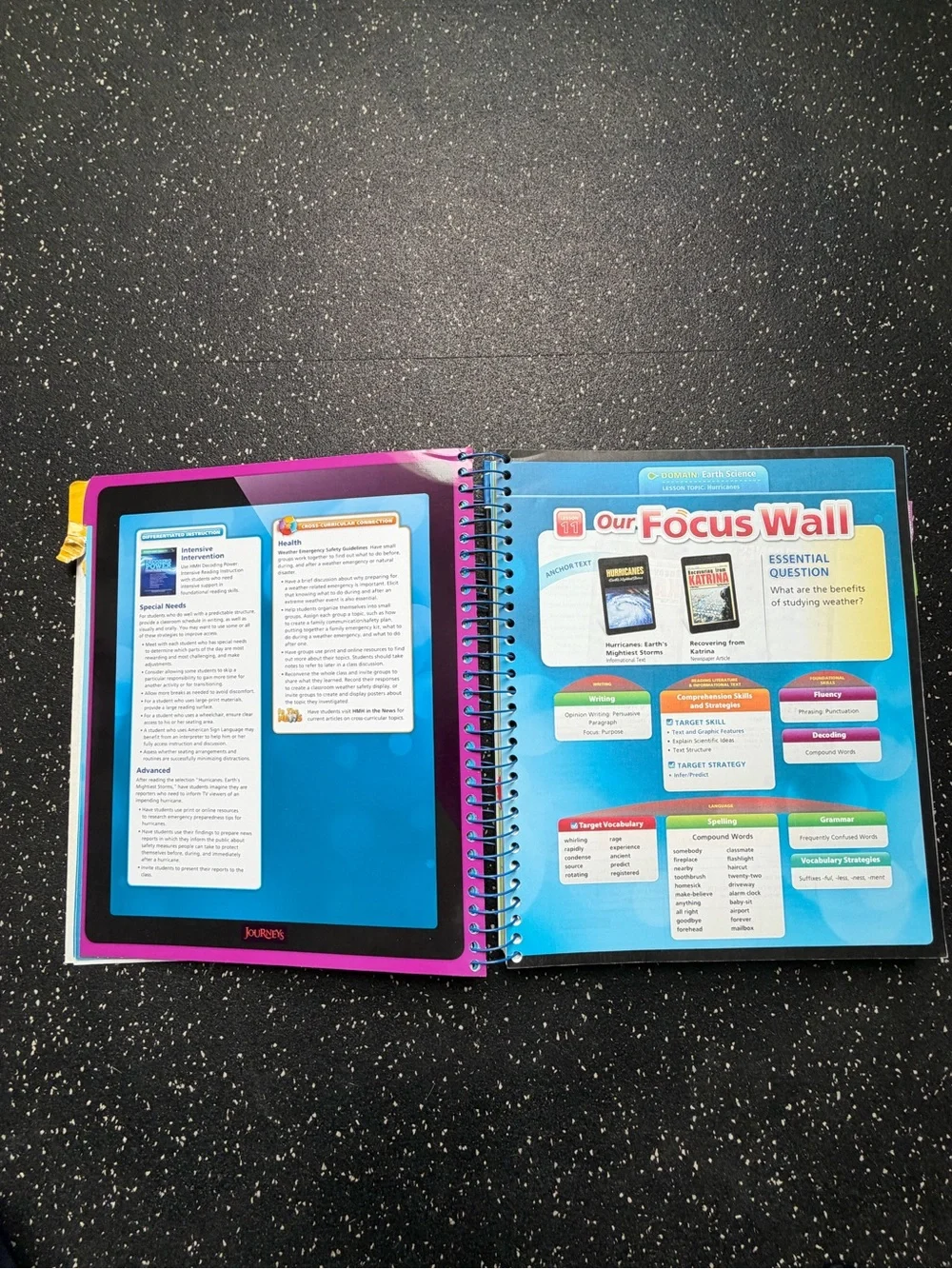Journeys Teacher's Edition Unit 3 Spiral Notebook - 4 Grade